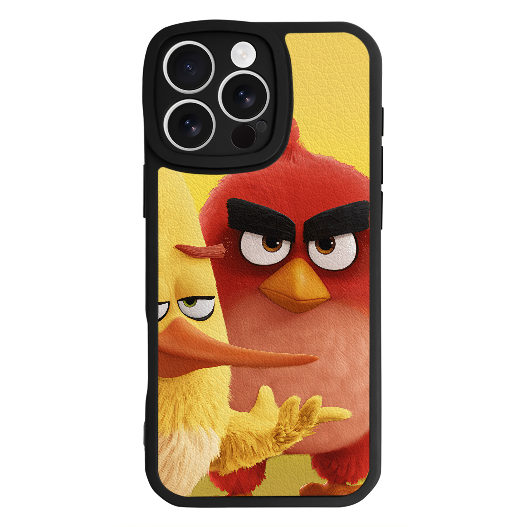 （画像用） Angry Birds アングリーバード 【iPhone 16シリーズ対応】シリコンスマホケース（レザー調） 材質：シリコン